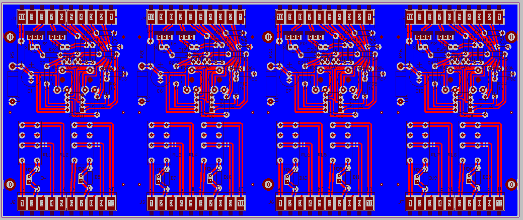 8 track control board with 8 IR detectors