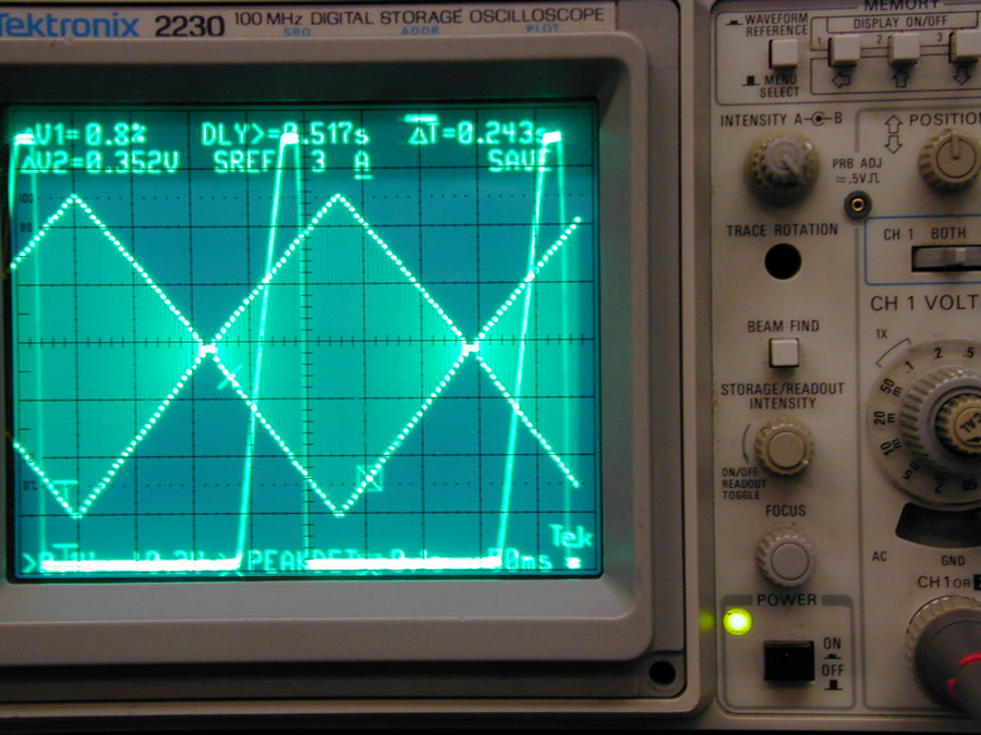 triangle wave 10 Hz response